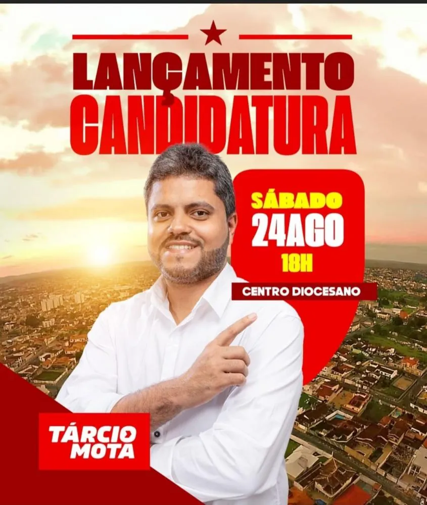Alagoinhas: Tárcio Mota lança candidatura em evento no Centro Diocesano neste sábado (24)