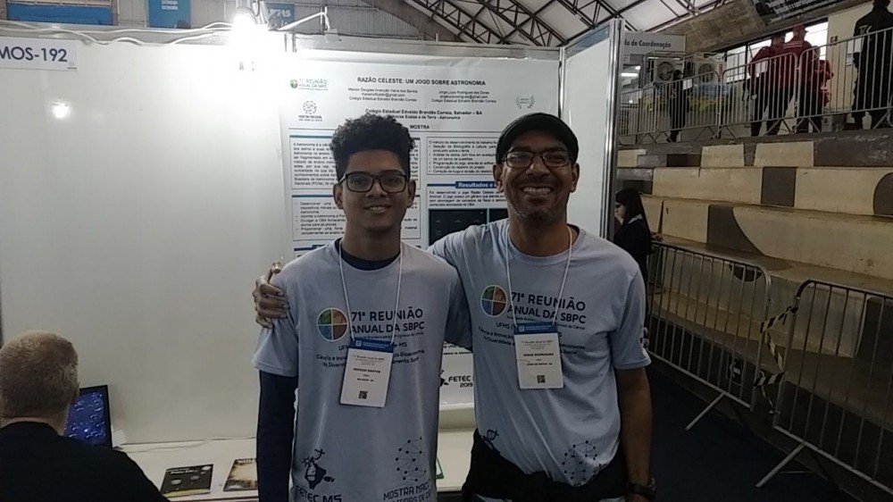 Estudante de Cajazeiras apresenta jogo digital sobre astronomia na SBPC
