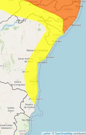 INMET emite alerta amarelo de chuvas intensas para Alagoinhas e região