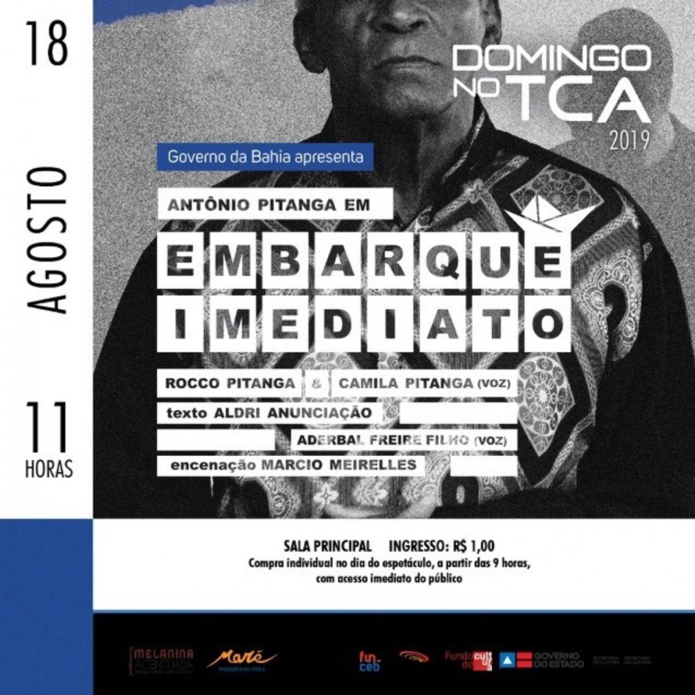 Antônio Pitanga comemora 80 anos no Domingo no TCA
