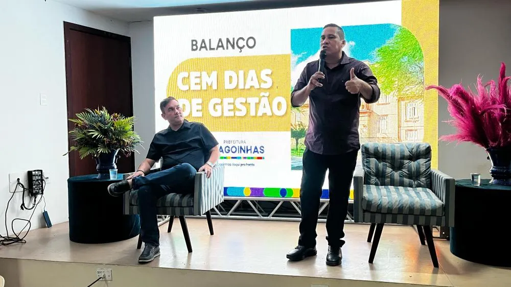 Alagoinhas - Balanço dos 100 dias do governo Gustavo Carmo; defesa do uso de armamento para alguns setores