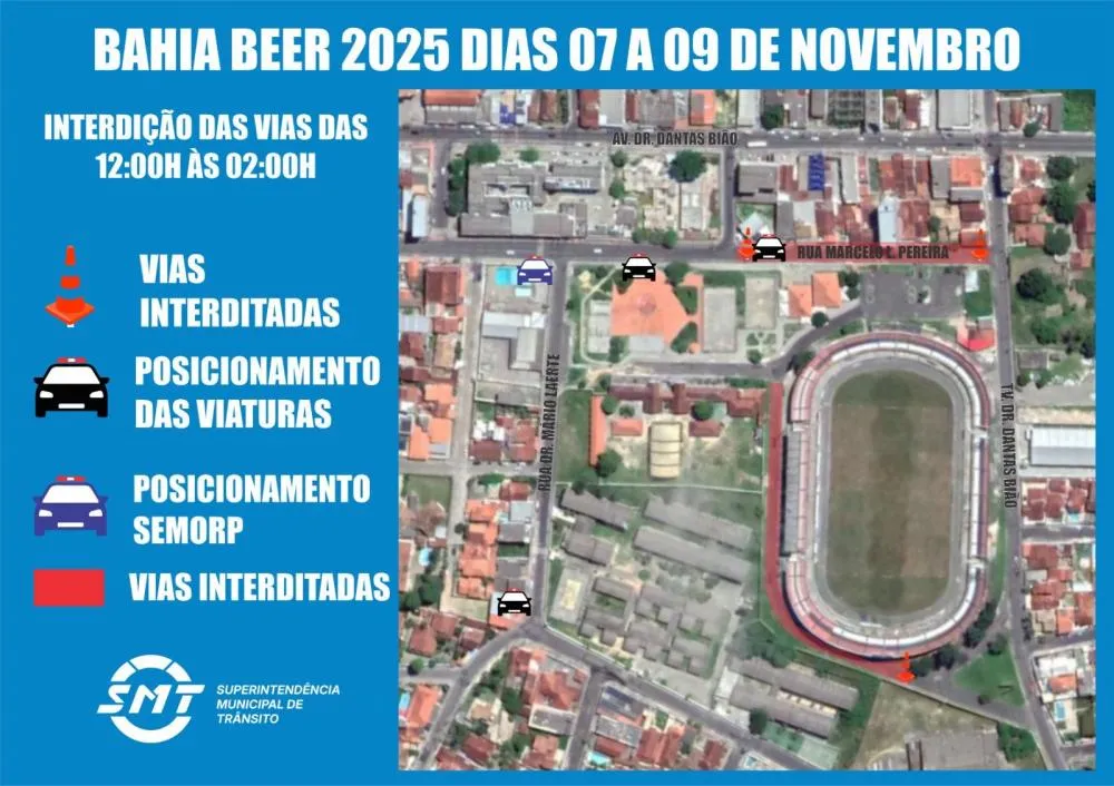 Trânsito será modificado na Praça da Schin durante o Festival Bahia Beer