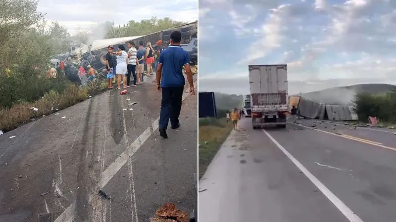 Motorista é preso após invadir contramão e causar acidente com 16 mortes em Santa Terezinha, na Bahia | Divulgação Reprodução