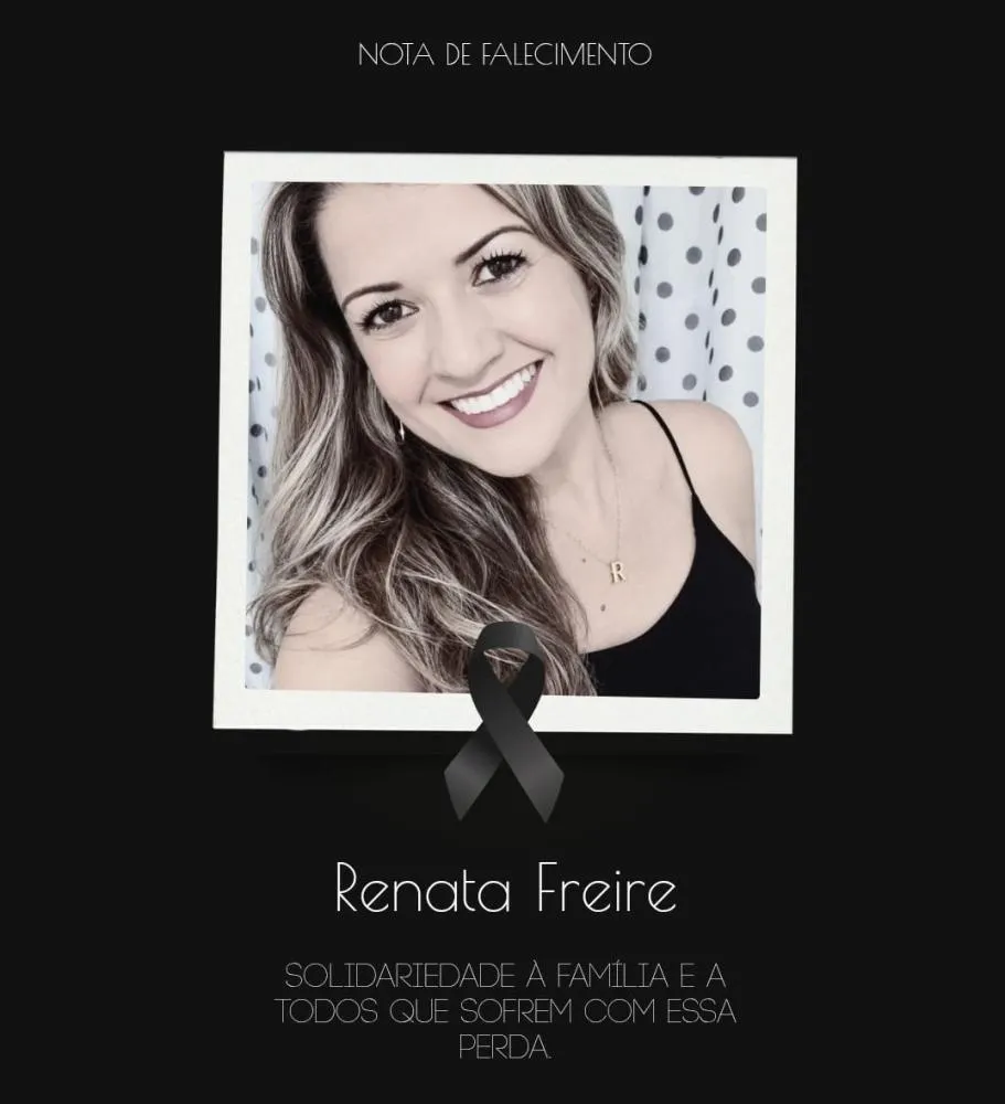 Nota de pesar pelo falecimento da coordenadora pedagógica Renata Freire
