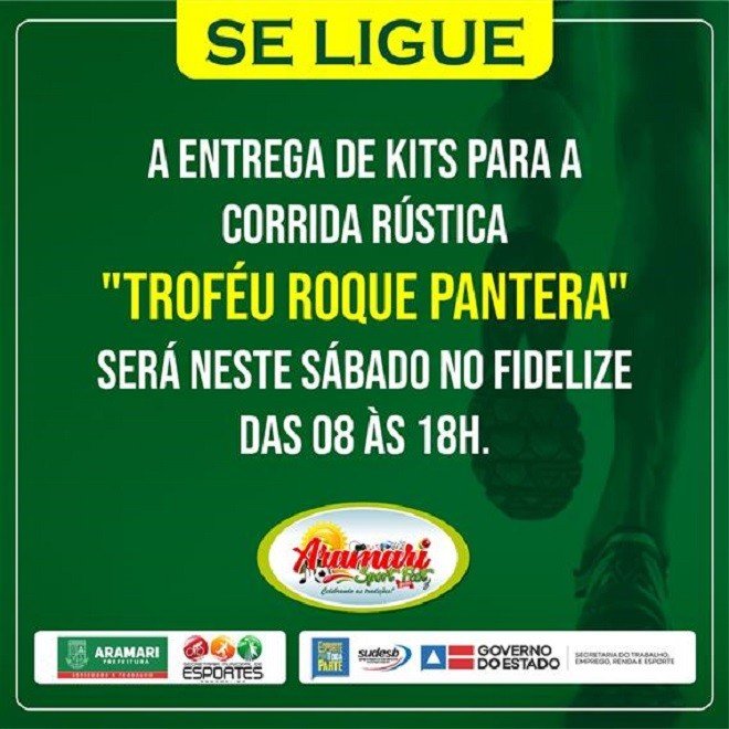 Entrega dos kits para Corrida Rústica será nesse sábado (8)