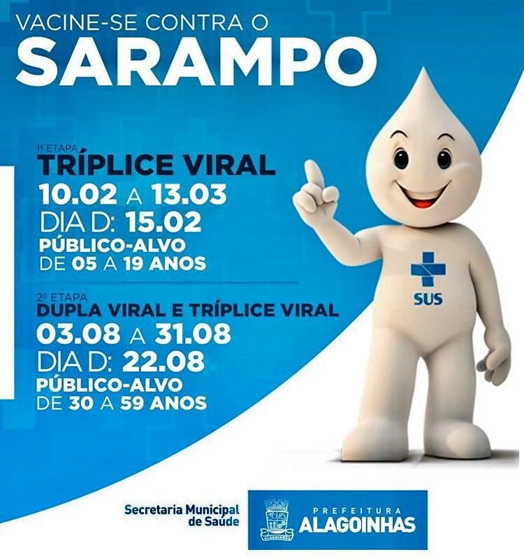 Começou hoje (10) a 1ª etapa da campanha de vacinação contra o Sarampo