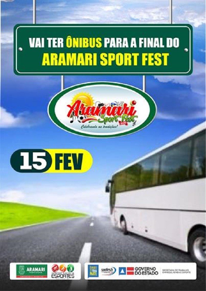 Transporte confirmado para a Final do Aramari Sport Fest 2020
