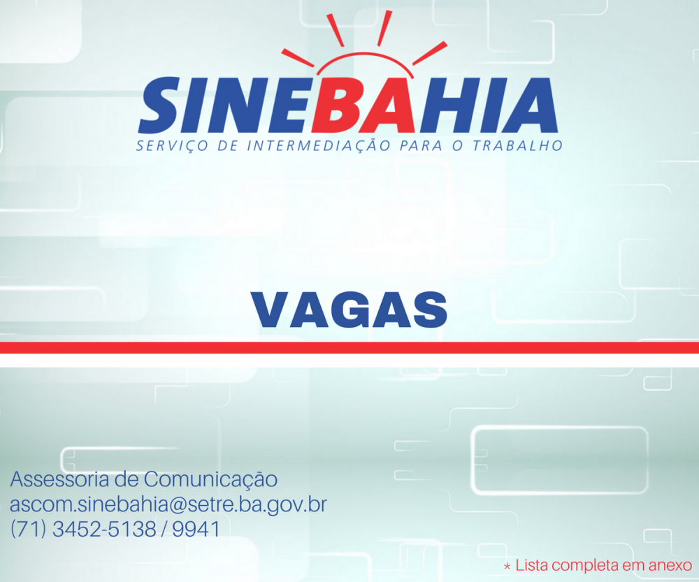 Oportunidades - Vagas de empregos