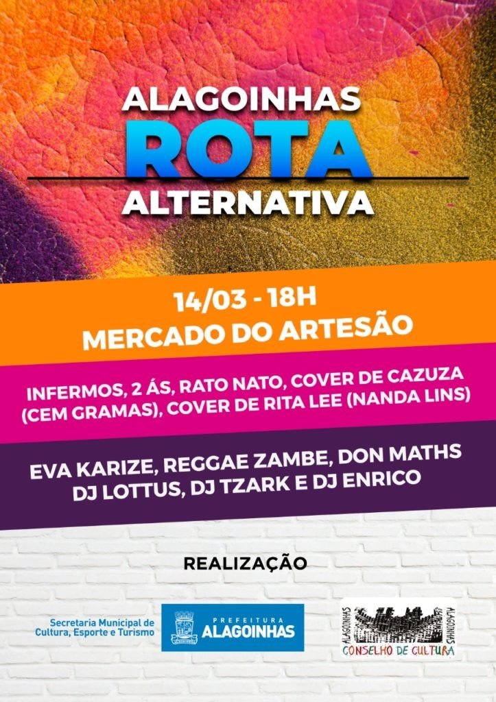 Rota Alternativa leva shows gratuitos ao Mercado do Artesão neste sábado (14)