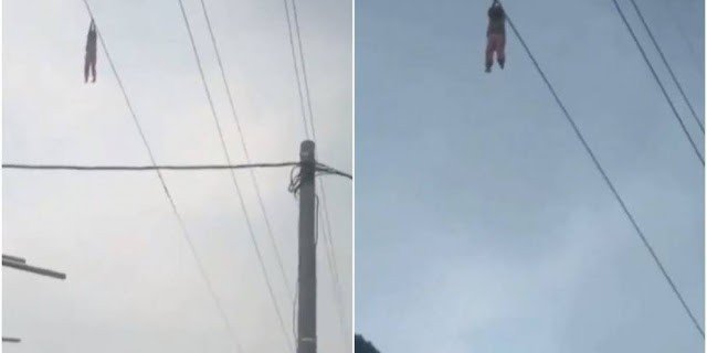 Vídeo de menina pendurada em cabo de eletricidade a 15 m de altura é real e autoridades explicam o ocorrido