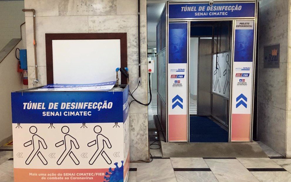 Hospital Espanhol tem túnel de desinfecção desenvolvido pelo Senai Cimatec