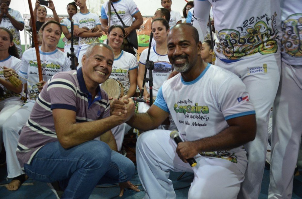 Com apoio da Prefeitura, encontro reúne mais de 500 capoeiristas no Ginásio de Esportes