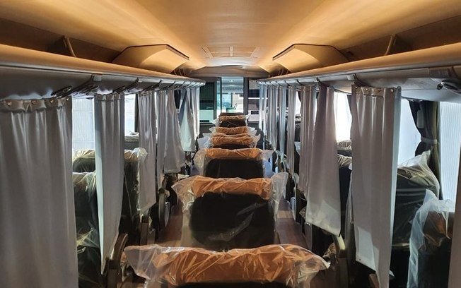 Primeiro ônibus adaptado para viagens durante a pandemia