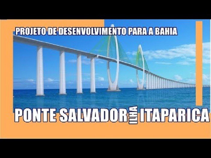 Projeto da ponte que vai ligar Salvador-Ilha de Itaparica