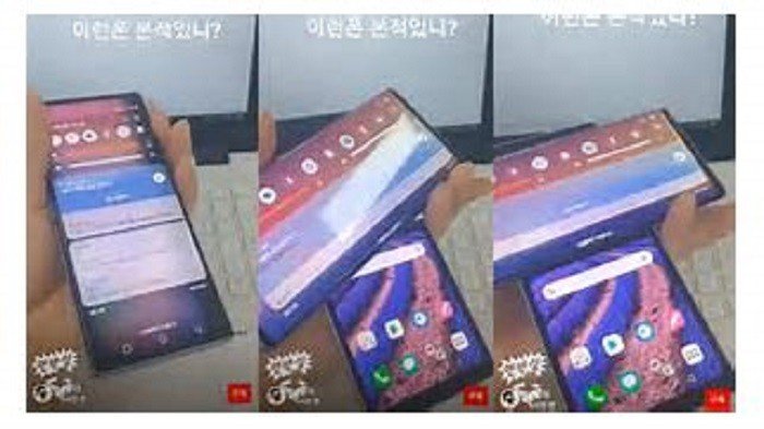 Novo modelo de smartphone com tela dupla