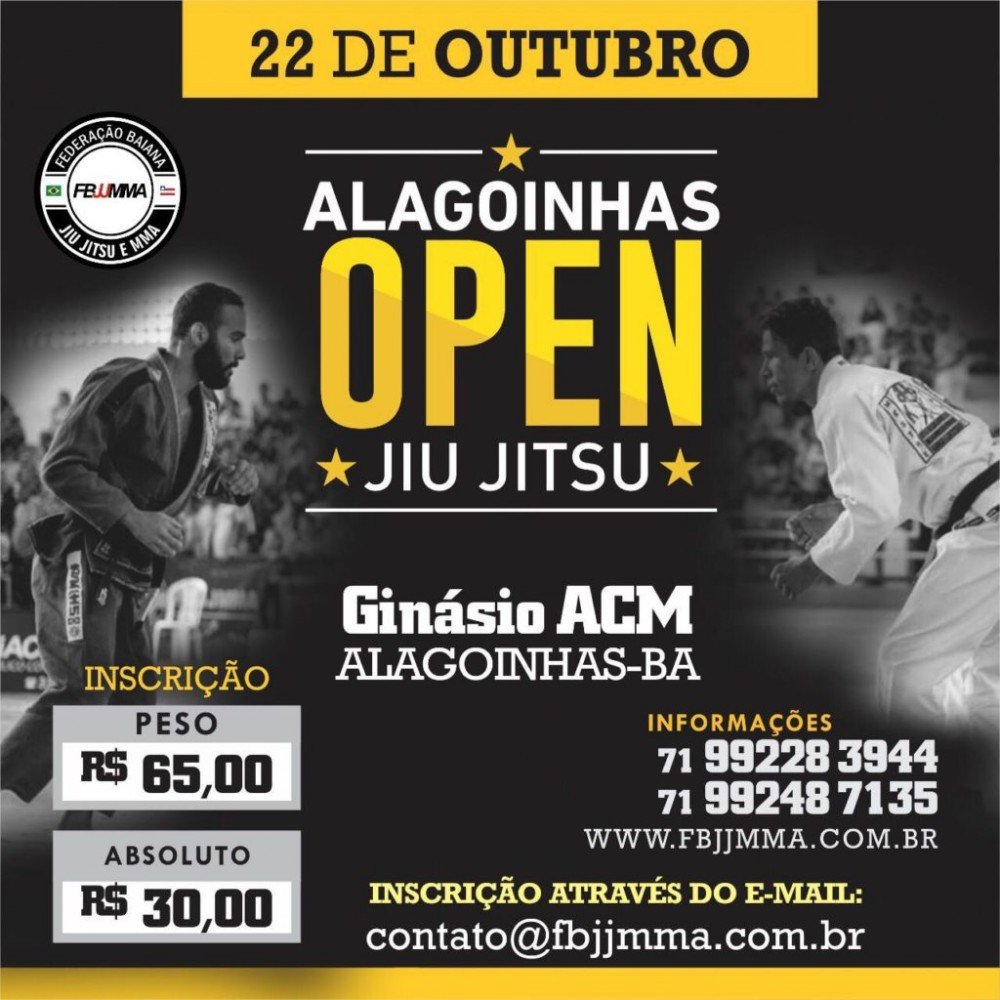 Alagoinhas recebe mais de 400 atletas em Open de Jiu Jitsu; neste domingo (22)