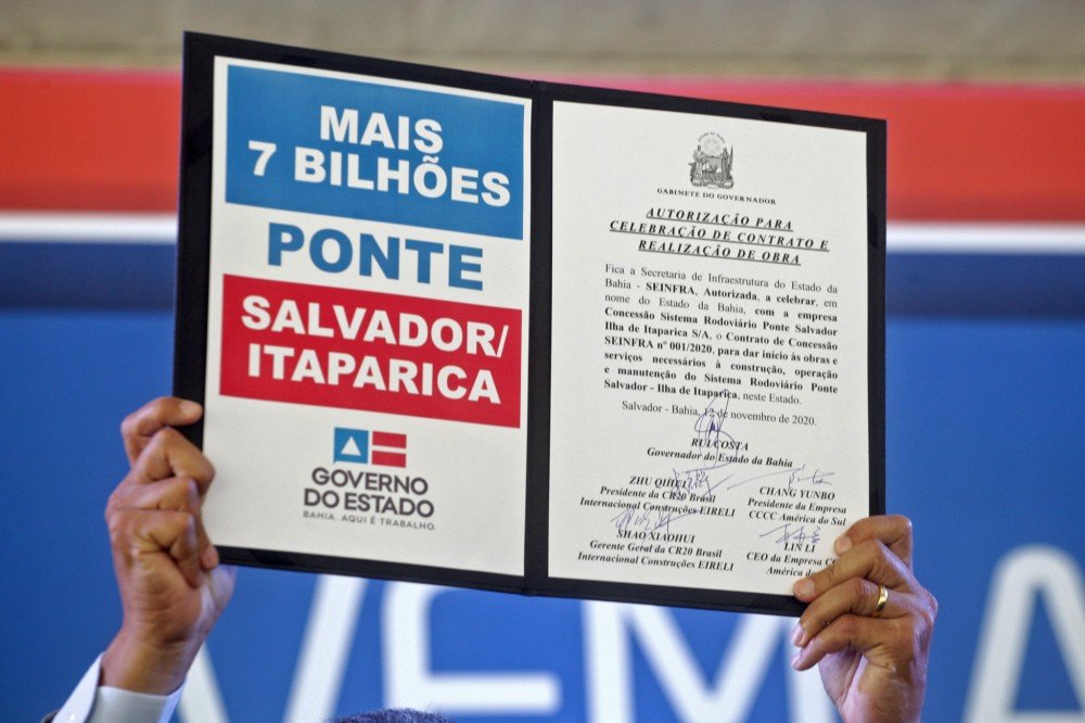 Construção da Ponte Salvador-Itaparica deve começar em um ano, gerando oito mil novos empregos