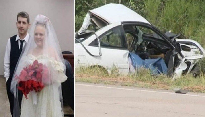 Casal morre em acidente após o casamento: ‘Eles não tinham nem 5 minutos de casados”