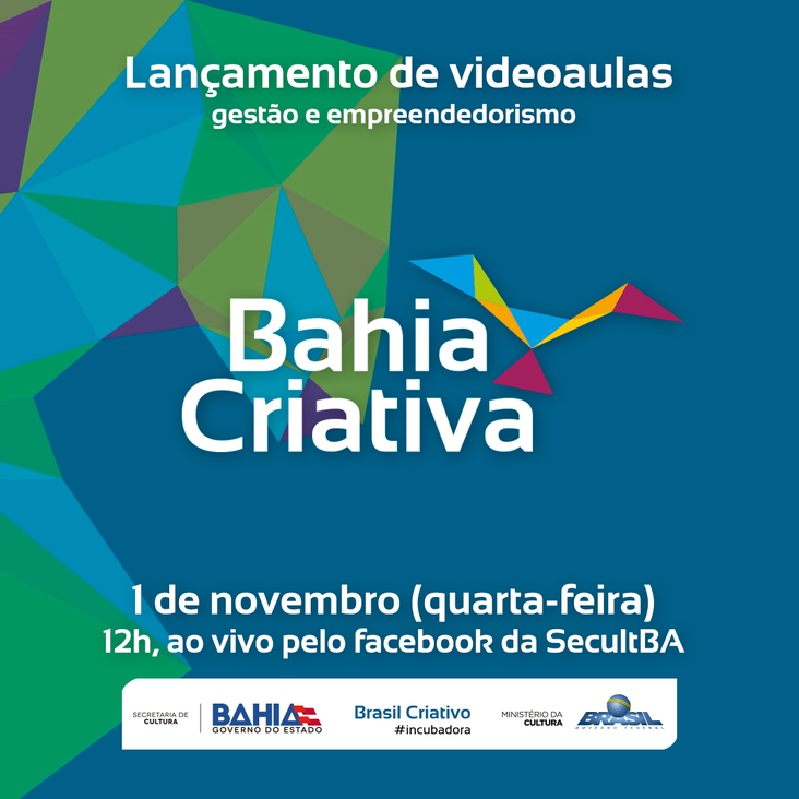 SecultBA lança videoaulas sobre economia criativa e empreendedorismo cultural
