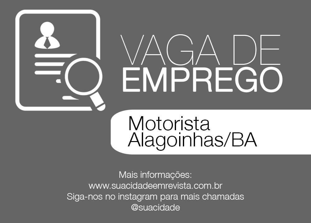 Vaga de emprego - Alagoinhas/BA