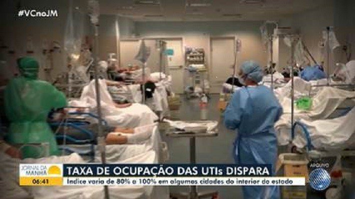 Alerta vermelho: Bahia tem 9 hospitais com taxa de ocupação para covid em 100%. Alagoinhas está na lista